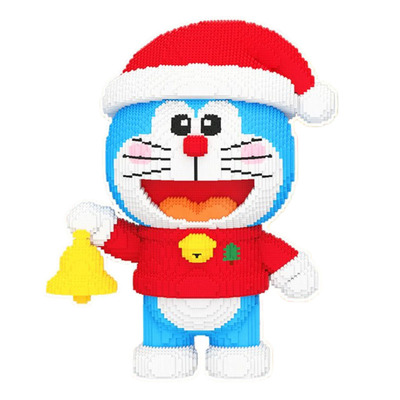 圣诞哆啦a梦积木2025新款摆件