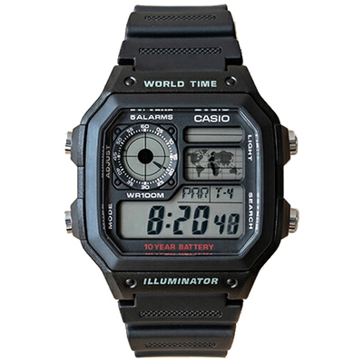 卡西欧手表男复古小方块运动防水