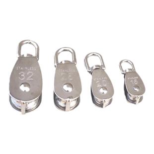 304不锈钢链条滑轮 起重定滑轮 单双滑轮 钢丝绳滑轮