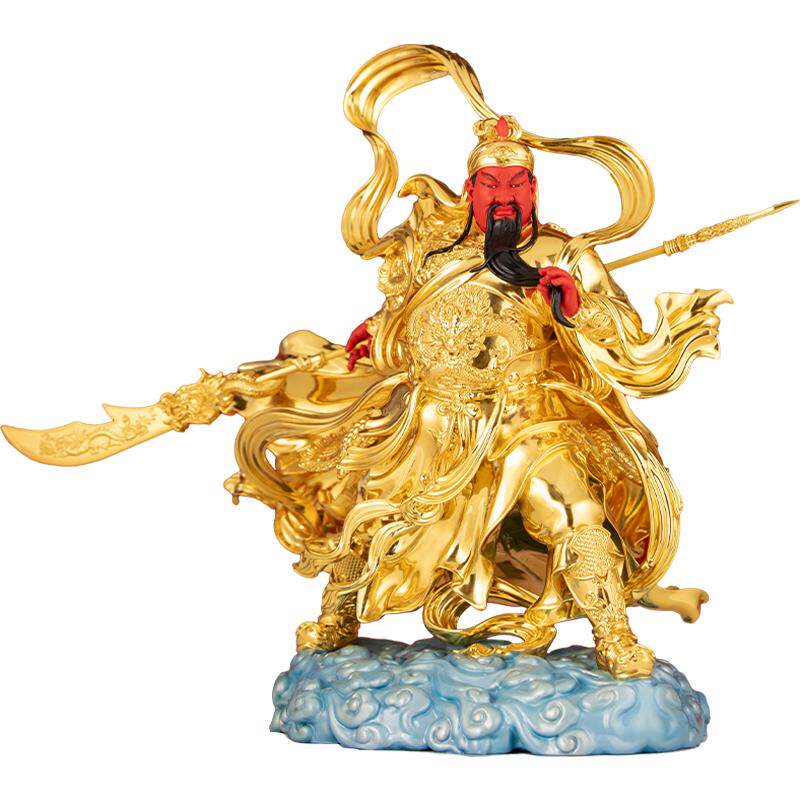 黄铜贴金伽蓝菩萨韦陀菩萨佛像