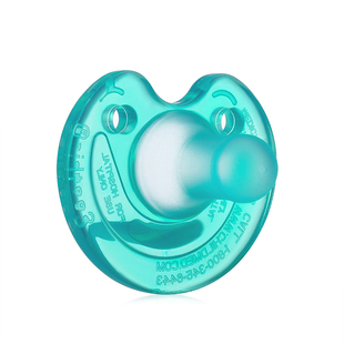 台湾直采soothie新生婴儿全硅胶安抚奶嘴 0-6-18个月安睡型仿母乳