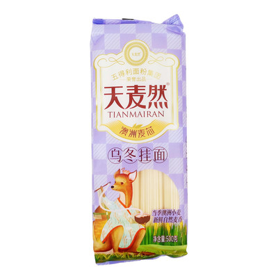 天麦然五得利乌冬挂面椭圆软弹面