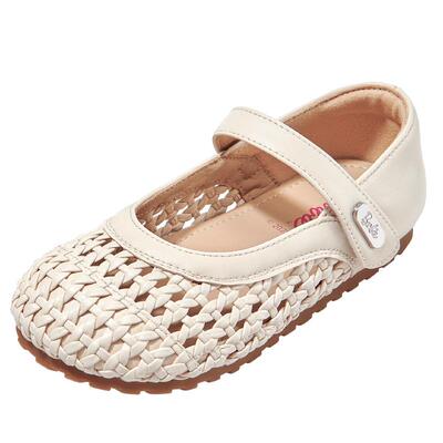 芭比童鞋女童软底公主编织凉鞋