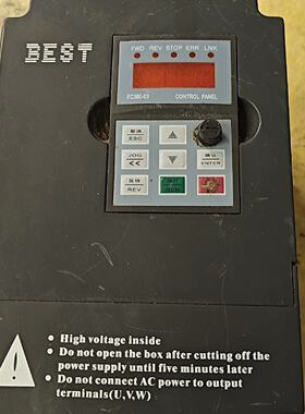 溢价-贝士德变频器fc300-4.0g变频器4kw，运行正常，停止