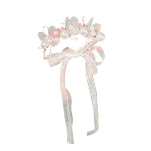 可爱公主花童头花儿童新款头箍花环飘带发箍女孩花朵女童头饰发饰