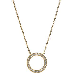 Pandora潘多拉奥莱新经典Pavé密镶爱心环形吊坠项链