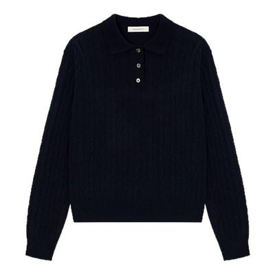 concise-white/简白 25秋冬新款POLO领羊毛衫毛衣银泰百货 301257