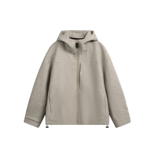 男士毛呢外套男秋冬款潮牌男装情侣衣服新款上衣连帽休闲夹克帽衫