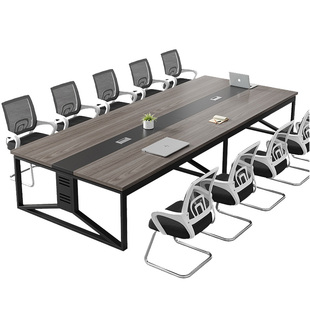 会议桌长桌现代简约会议室桌椅组合大型长条办公桌子工作台洽谈桌