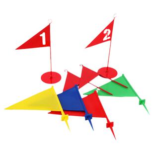 小铁旗三角旗小红旗田径运动标识标记铅球投掷垒球插旗塑料标志旗