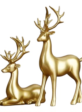 欧式创意金鹿酒柜摆件家居客厅