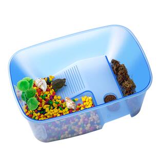 乌龟缸家用饲养箱带晒台爬台鱼缸养龟缸别墅造景盆小大型专用盆