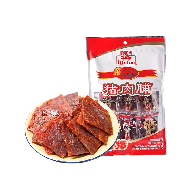 立丰猪肉脯原味休闲零食猪肉干肉脯靖江猪肉脯知95g/袋中华老字号