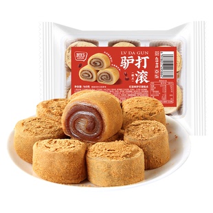 红豆味驴打滚糕点心豆面卷打糕糯米糍粑糯叽叽解馋小吃休闲零食品