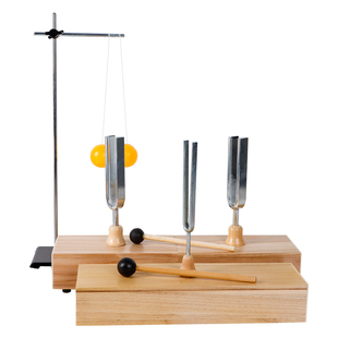 共振音叉440HZ初中物理小学科学声音的产生与传播声音的特性声学实验套装赫兹512HZ256hz教学仪器音叉套装