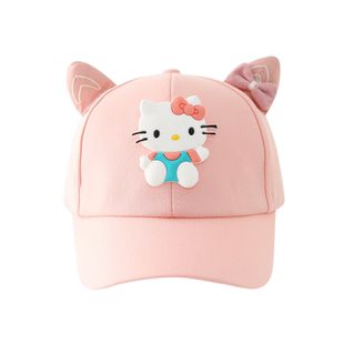 儿童棒球帽女孩女童宝宝休闲百搭洋气卡通鸭舌帽春夏季新款防晒帽