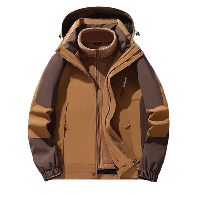 真维斯男装拼色三合一外套