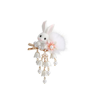 女童发饰汉服古风头饰步摇一对公主夹子女孩超仙兔子发夹日常设计