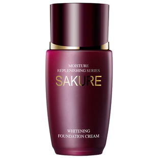 樱花源 化妆品 精纯粉底霜 40g 保湿修饰肤色粉底液 正品