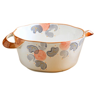 双耳汤碗吃面大碗汤盘汤锅面条碗8寸汤面碗ins风特别漂亮的碗可爱