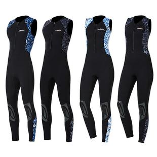 铁人三项服专用游泳衣比赛保暖加厚连体潜水服男无袖2MM光皮背心