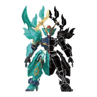 森宝积木英雄x藏道模型源灵战纪青龙浊影积木人拼装玩具节日礼物