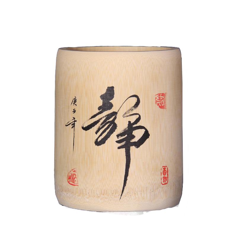 定制竹子筆筒創(chuàng)意時尚復古辦公用學生畢業(yè)紀念禮品定制商務毛筆筒