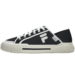 FILA FUSION斐乐潮牌一脚蹬两穿男帆布鞋2023夏季拖鞋滑板鞋