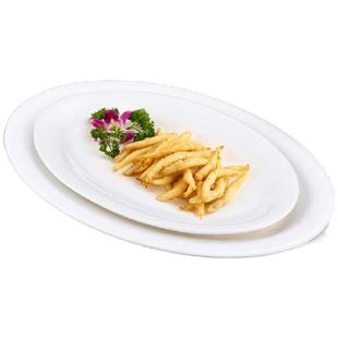 9-14英寸陶瓷鱼盘特大号椭圆形加厚盘子简约纯白鱼盘2025家用餐具