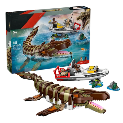 侏罗纪沧龙与航船任务恐龙积木