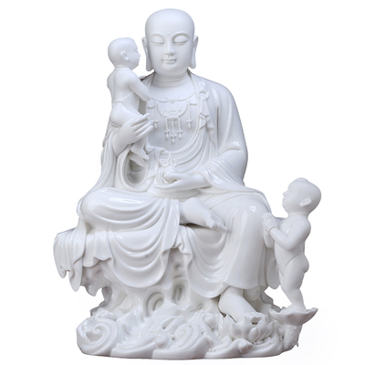 陶瓷送子地藏王菩萨佛像摆件供奉