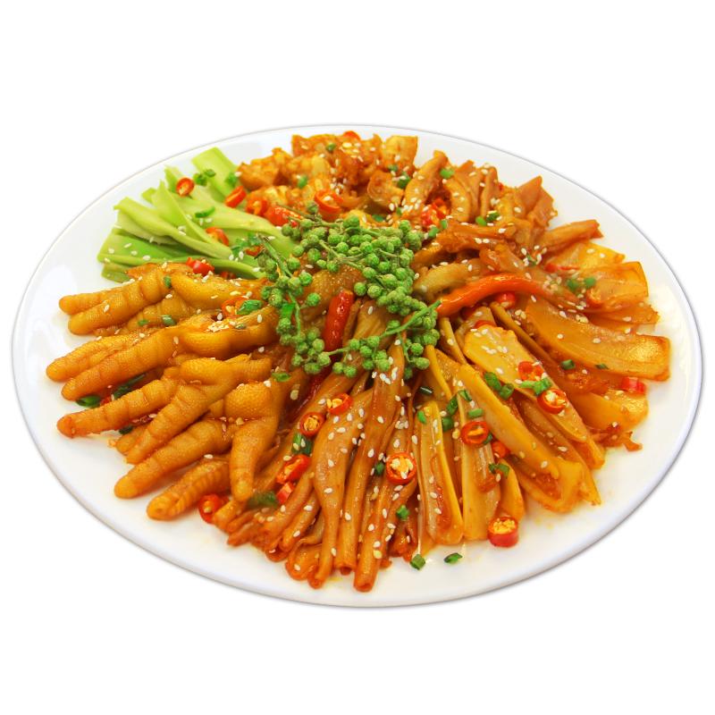 【呷卤】椒麻大杂烩500g开袋即食无骨鸡爪贡菜沉浸式吃椒麻味鲜香