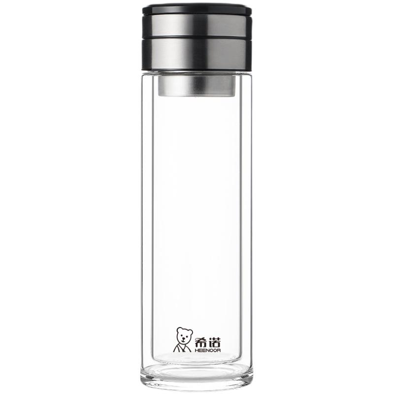希诺官方正品高档茶水分离玻璃杯