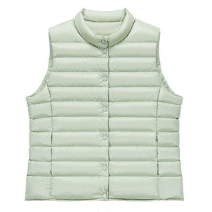 新国标90白鸭绒2025新款排骨轻薄羽绒服女马甲背心内胆短款超轻便