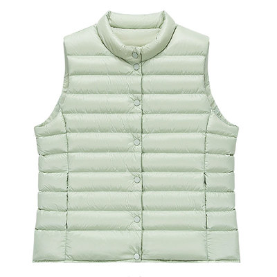 新国标90白鸭绒轻薄羽绒马甲女