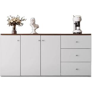 轻法式实木餐边柜靠墙一体储物柜落地收纳柜白色斗柜咖啡茶水柜