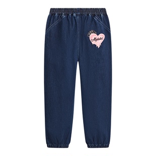 【爱心膨胀】爱法贝元气牛仔春新款女童牛仔裤儿童洋气灯笼裤子