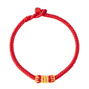 本命年红绳手链男士圆满结纯手工编织吉祥手绳女平安莲花结绳饰品