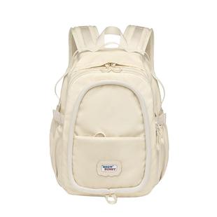 meowbunny绵绵圈 书包女大学生简约初中生高中大容量双肩包背包男