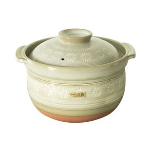 日本万古烧陶瓷土锅炖锅深汤锅米饭煲仔饭锅砂锅耐热锅家用花三岛