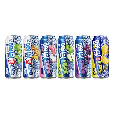 RIO锐澳预调鸡尾酒8度强爽500ml*6罐大罐装