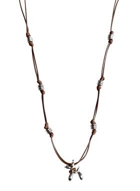 nicedream皮绳气球狗可调节长链