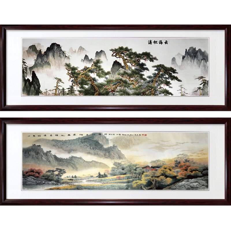 纯手工刺绣装饰挂画有福品牌
