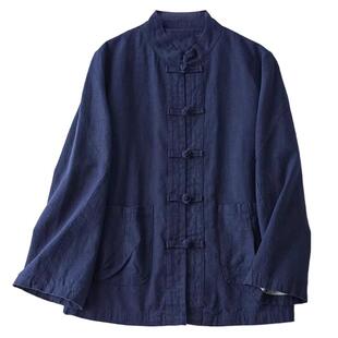 己荷原创秋冬新款立领盘扣新中式国风国潮盘扣外套加绒加厚棉袄女