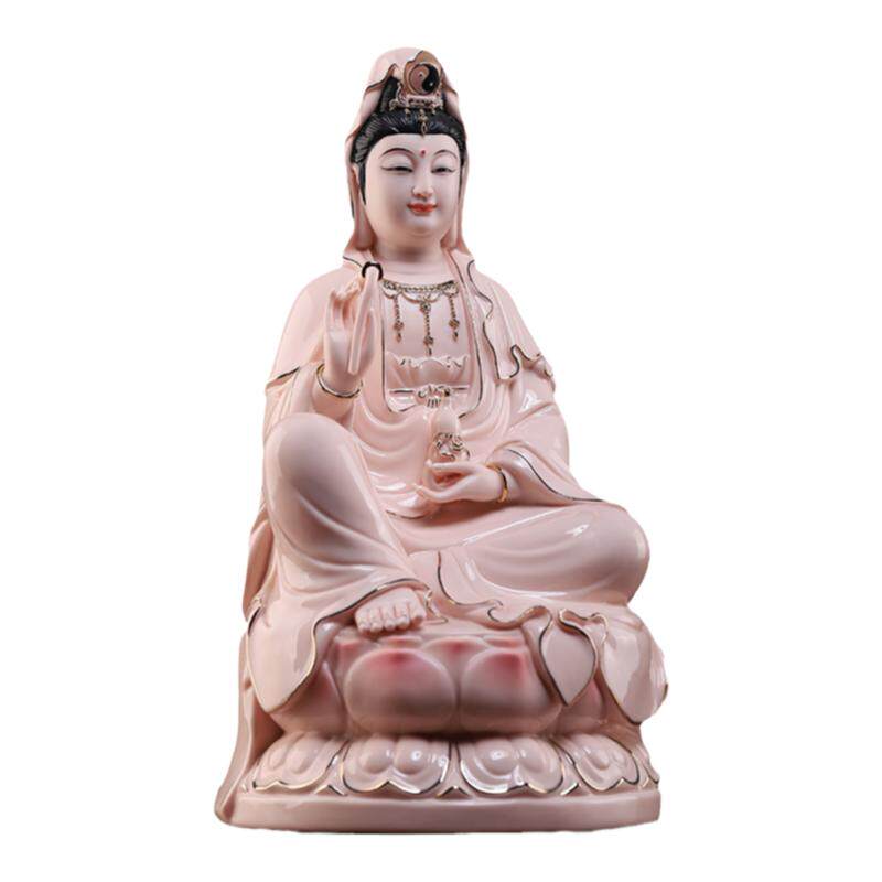 戴玉堂陶瓷摆件慈航真人神像普渡圆通自在天尊观音菩萨像家用供奉
