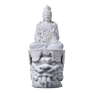 戴玉堂陶瓷四大名山文殊普贤菩萨大师徐才提佛像观音地藏像摆件