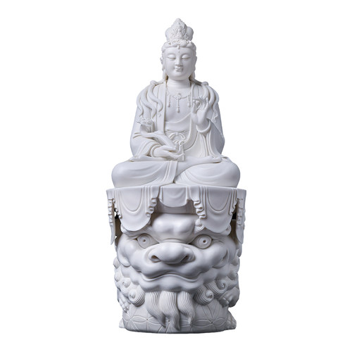 戴玉堂陶瓷四大名山文殊普贤菩萨大师徐才提佛像观音地藏像摆件