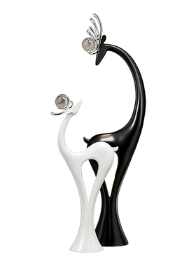 现代简约招财福鹿摆件乔迁礼物