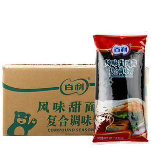 百利甜面酱1kg*12袋老北京烤鸭酱鸡肉卷手抓饼炸酱面调味酱烧烤酱