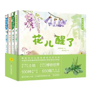 【全4册】陪孩子淘自然 6-9岁 真正家门口的博物学集科普诗词散文童趣于一体100种植物650幅精美手绘一套书让孩子成为识花达人